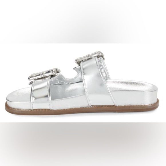 SCHUTZ Enola Metallic Leather Platform Sandals - Picture 3 of 6